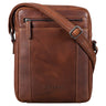 "Fox" Pánska Kožená Vintage Messenger Taška Malá a Praktická