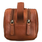 Waschtasche echtes Leder cognac