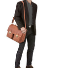 Große Leder Aktentasche