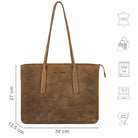 braune Shopper Handtasche für Damen aus Leder