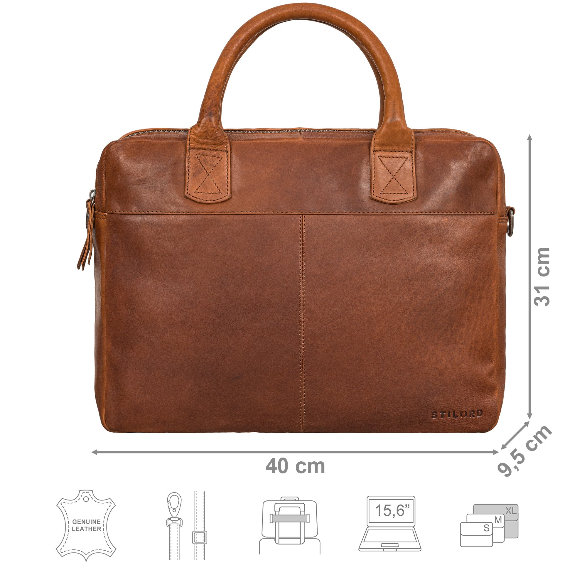 braune Lehrertasche und Businesstasche