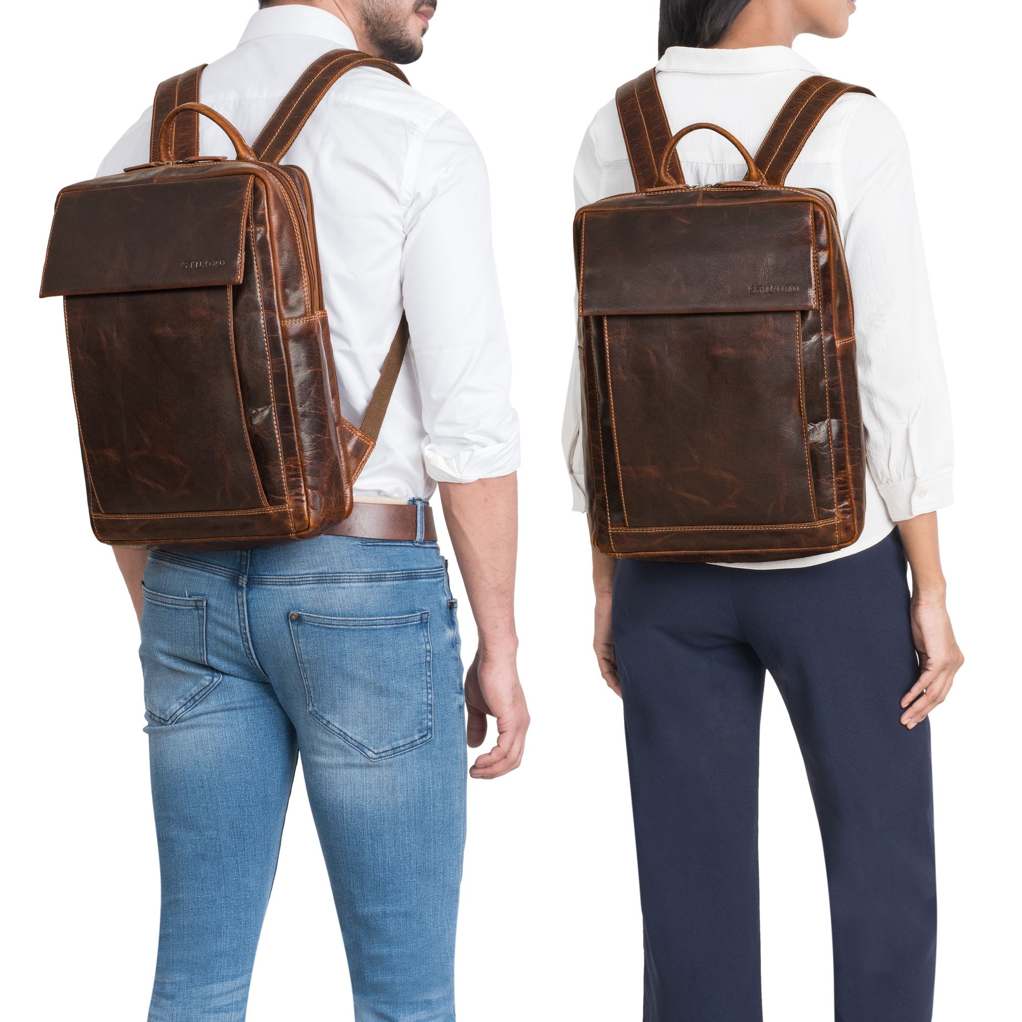 damen rucksack echtleder daypack braun