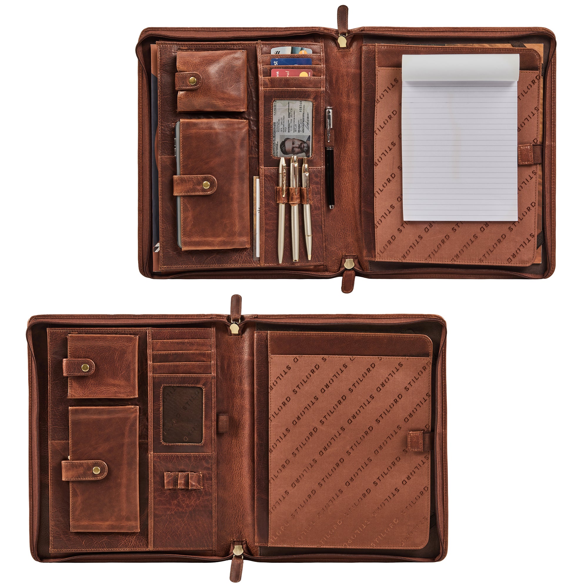 leder dokumententasche a4 cognac