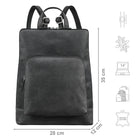 Leder Rucksack Grau Damen
