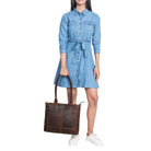 Echtleder Tasche Damen Leder Groß Braun