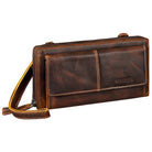 Frauen Phone Crossbody bag braun Vintage cognac zum umhängen