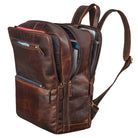 echt leder rucksack laptop damen dunkelbraun