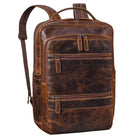 Leder Laptoprucksack damen dunkelbraun