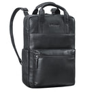 Großer Schwarzer Business Lederrucksack Damen 15.6 Zoll 