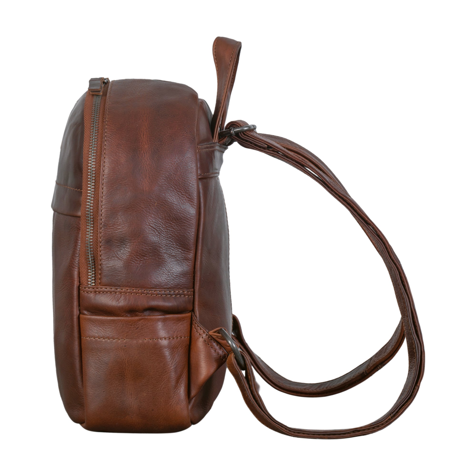 leder braun vintage rucksack