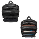 schwarzer schulrucksack leder