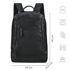 schwarzer Lederrucksack für die Arbeit