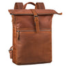 “Tacoma” Kožený Rolltop Ruksak Dámsky A Pánsky Pre 17-Palcový Notebook