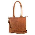 Damen Schultertasche Leder Groß Braun